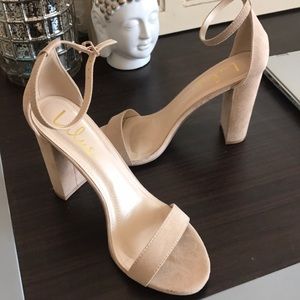 Lulus Beige Block Heels